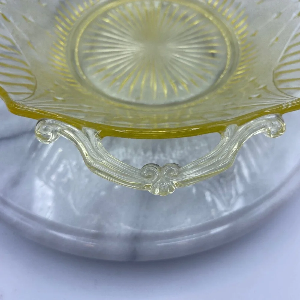Yellow Federal/Depression Glass 9.5